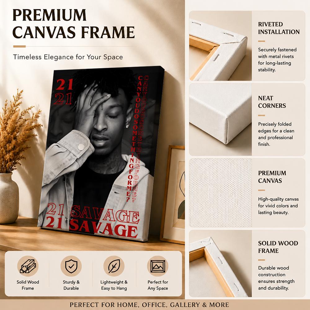 Popular Singer Rapper 21 S-Sav - Canvas Wrap Ready ulasan dan harga