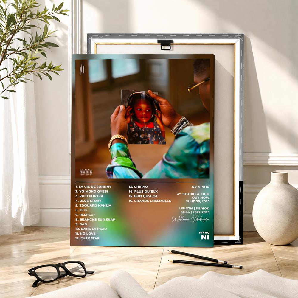 Singer Rapper N-ninho Painting - Canvas Wrap Ready ulasan dan harga