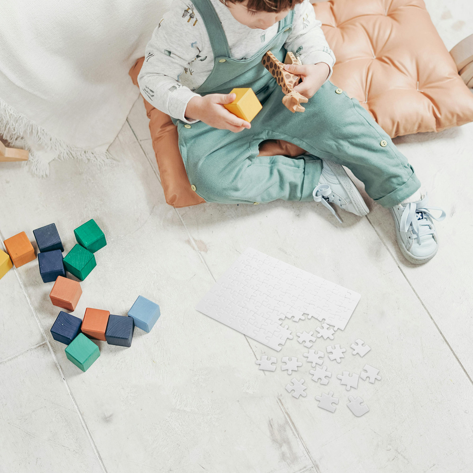 4Sheets Blank Jigsaw Puzzles W - Puzzle Blank White ulasan dan harga