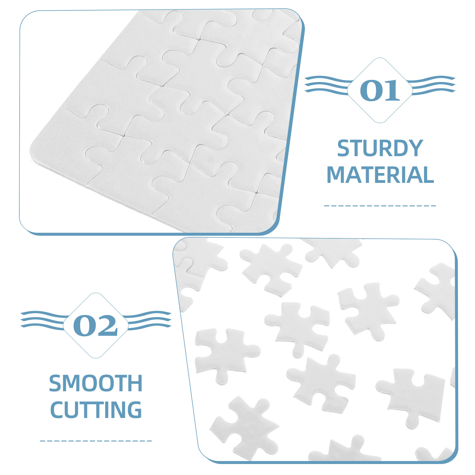 4Sheets Blank Jigsaw Puzzles W - Puzzle Blank White ulasan dan harga