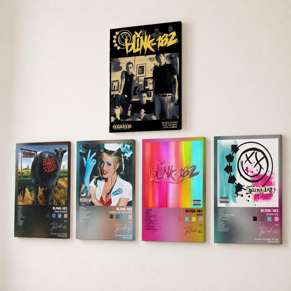Rock Band B-Blink 182 Painting - Canvas Wrap Ready ulasan dan harga