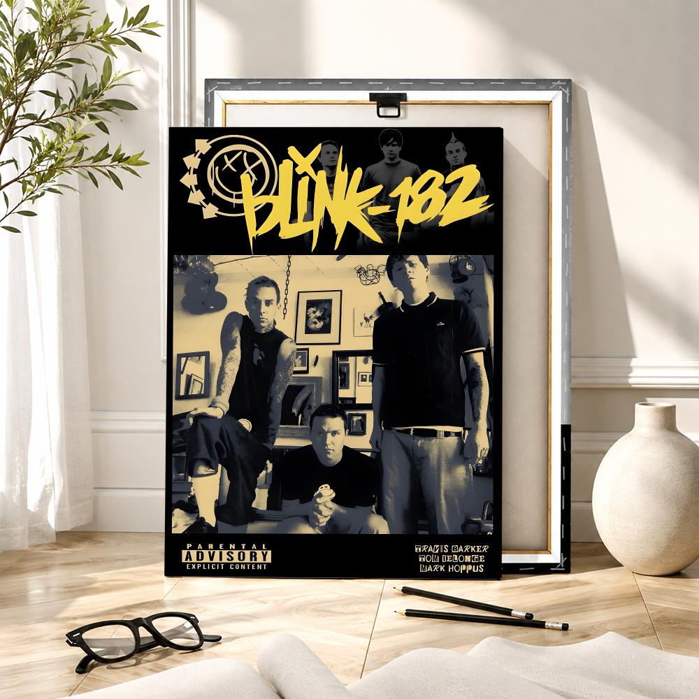 Rock Band B-Blink 182 Painting - Canvas Wrap Ready ulasan dan harga
