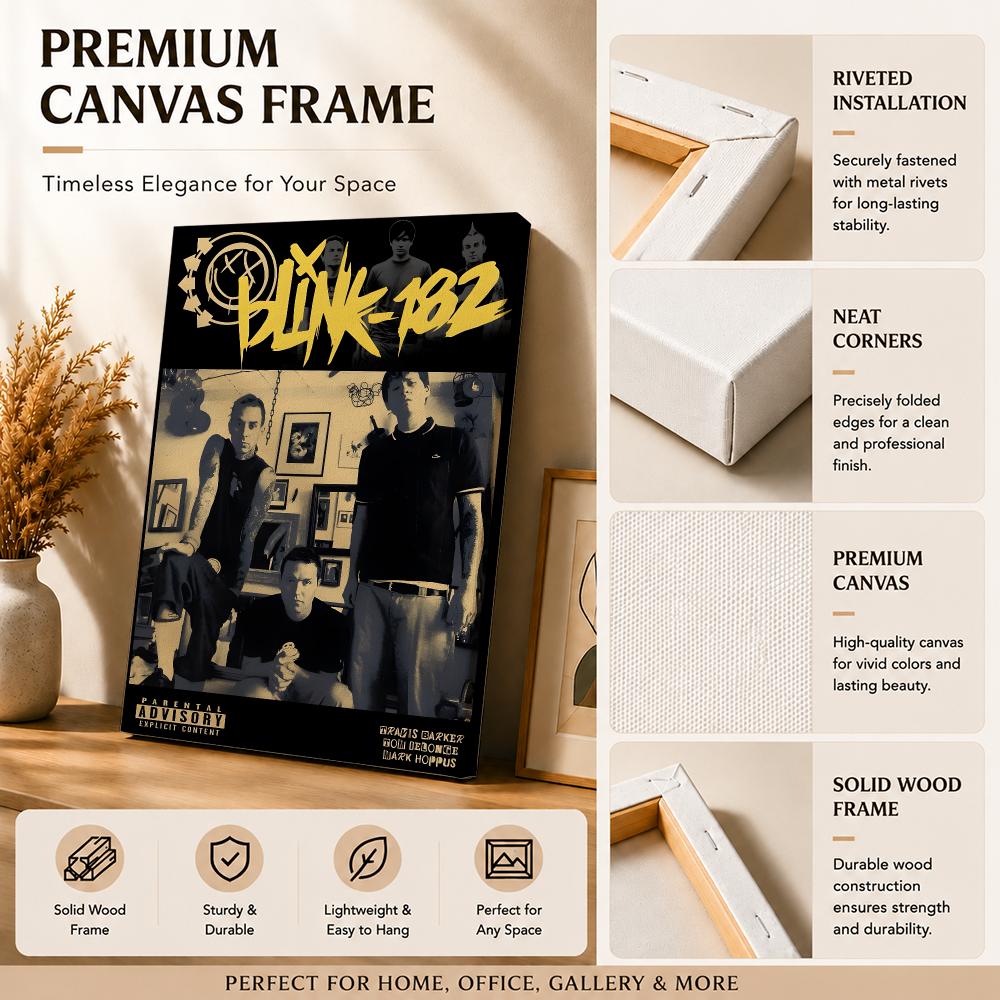 Rock Band B-Blink 182 Painting - Canvas Wrap Ready ulasan dan harga
